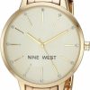 Nine West Nine West Women'S Crystal Accented Bracelet Watch Best