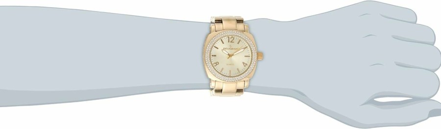 Peugeot Peugeot Women'S Boyfriend Oversized Watch With Swarovski Crystal Studded Bezel And Metal Link Bracelet Best