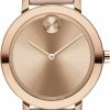 Movado Movado Women'S Bold Evolution Pale Rose Gold Ionic Plated Stainless Steel Case With A Nude Leather Strap, Nude (Model: 3600889) Online