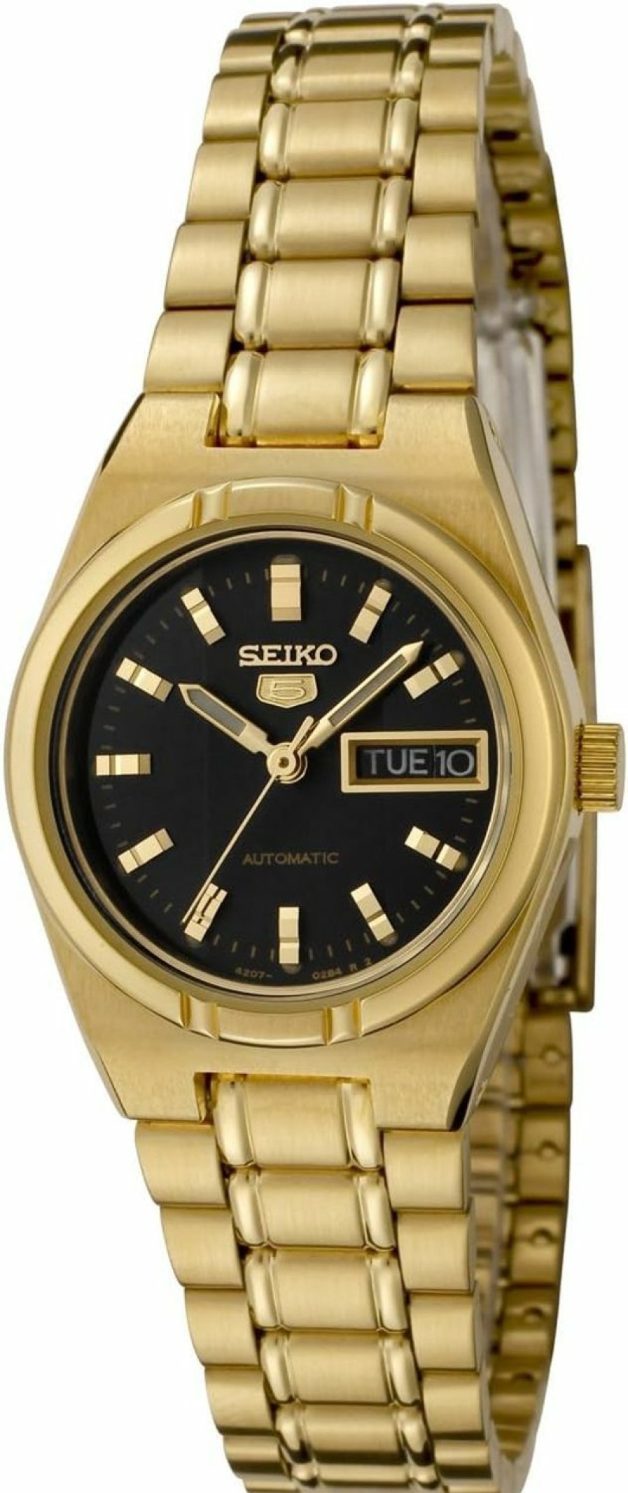 SEIKO Seiko Women'S Sym602 5 Automatic Black Dial Gold-Tone Stainless Steel Watch Online