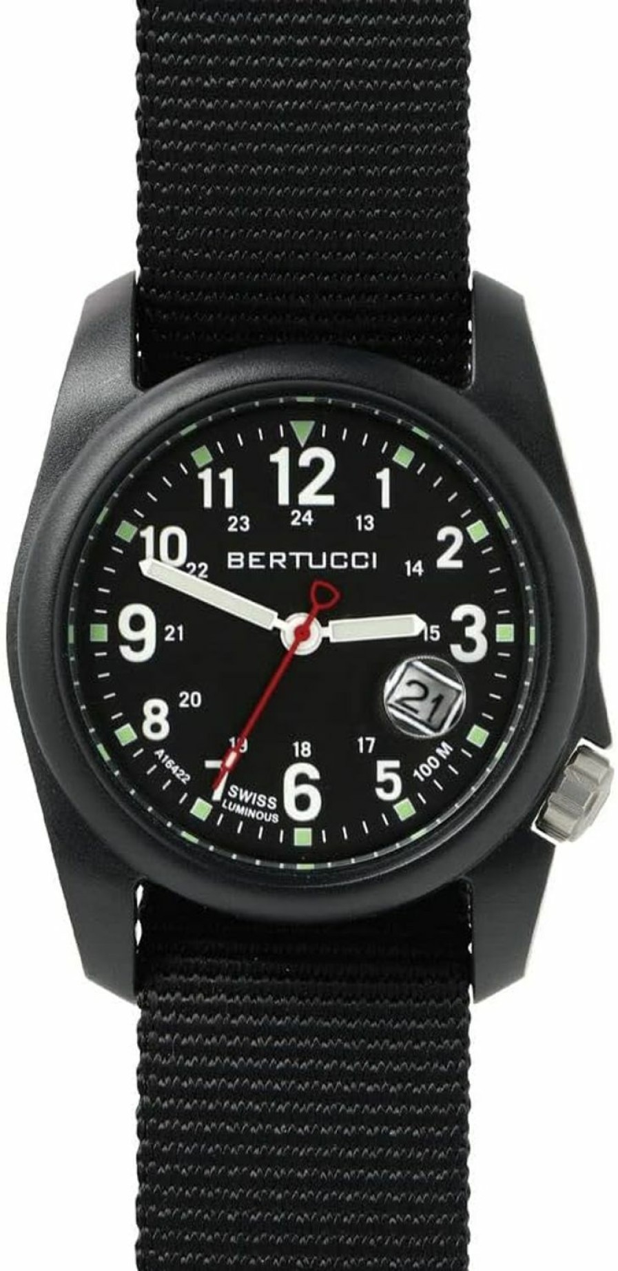 BERTUCCI Bertucci Dx3 Super - Black Dial / Black Case- 95 Black Nylon Band Best