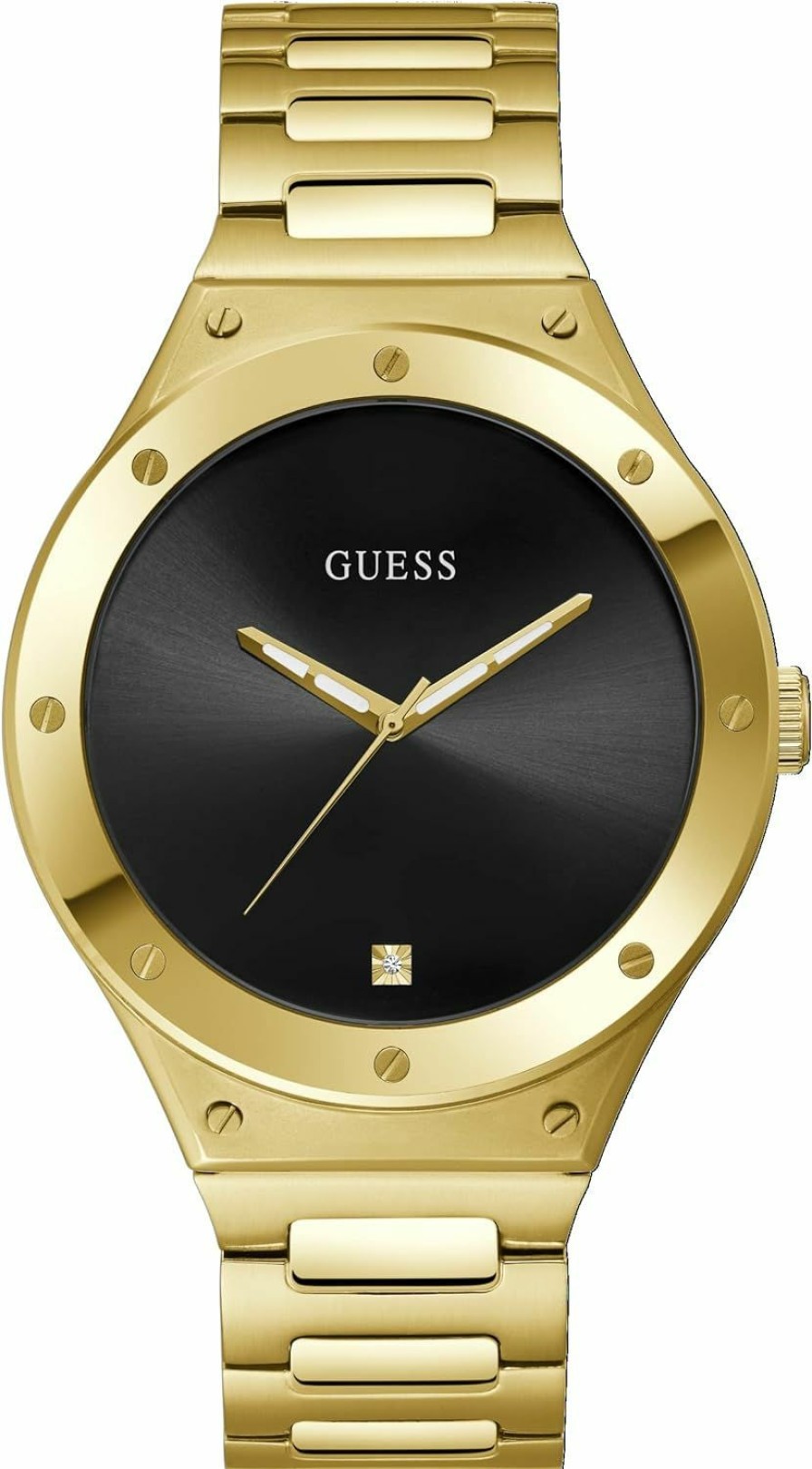 GUESS Guess Gold-Tone And Black Analog Watch Clearance