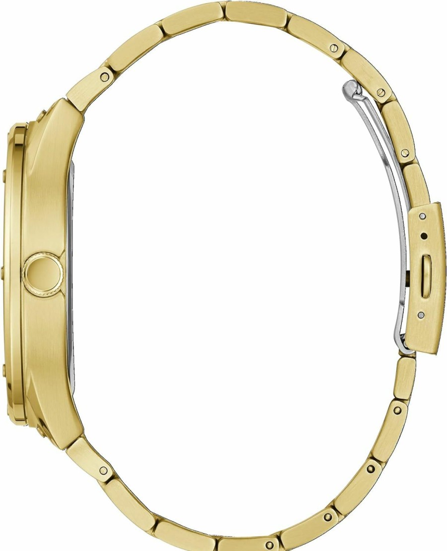 GUESS Guess Gold-Tone And Black Analog Watch Clearance