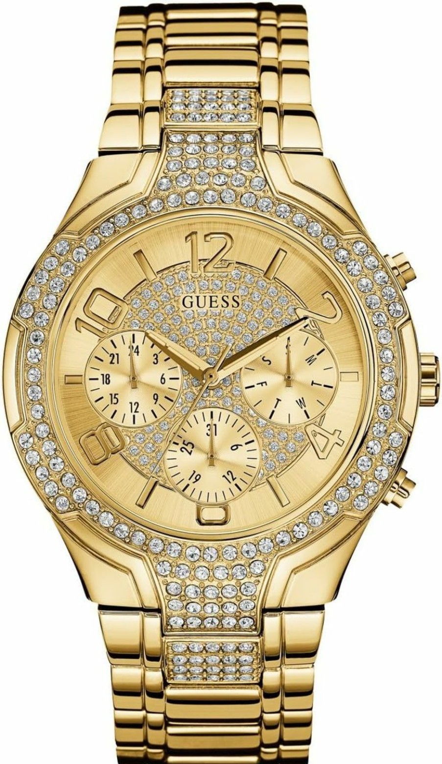 GUESS Guess Gold-Tone Glitzy Sport Dress Watch Wholesale