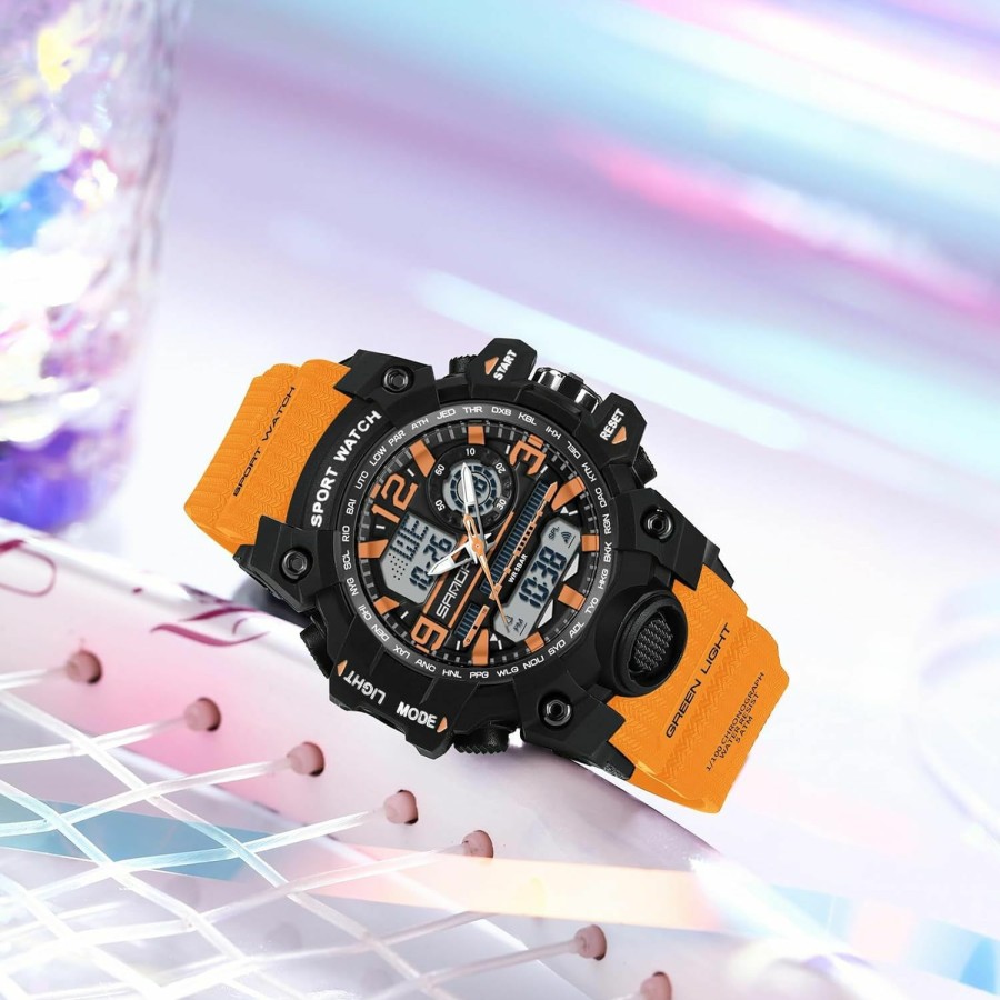 findtime Findtime Women'S Sport Watch Digital Waterproof Watches Military Watches Analog Outdoor Wrist Watch Led Luminous Alarm Stopwatch Dual Time Wristwatch Hot