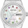 Armitron Armitron Women'S Day/Date Crystal Accented Dial Metal Bracelet Watch, 75/2475 Clearance