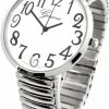 Geneva Blekon Collections Silver Super Large White Face Case Size 43Mm Extra Large Stretch Band Japanese Movement Pc21J Fashion Watch Best