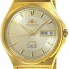 Orient Orient Tristar Mens Classical Automatic Textured Dial Gold Watch Ab02001C, Fab02001C Online