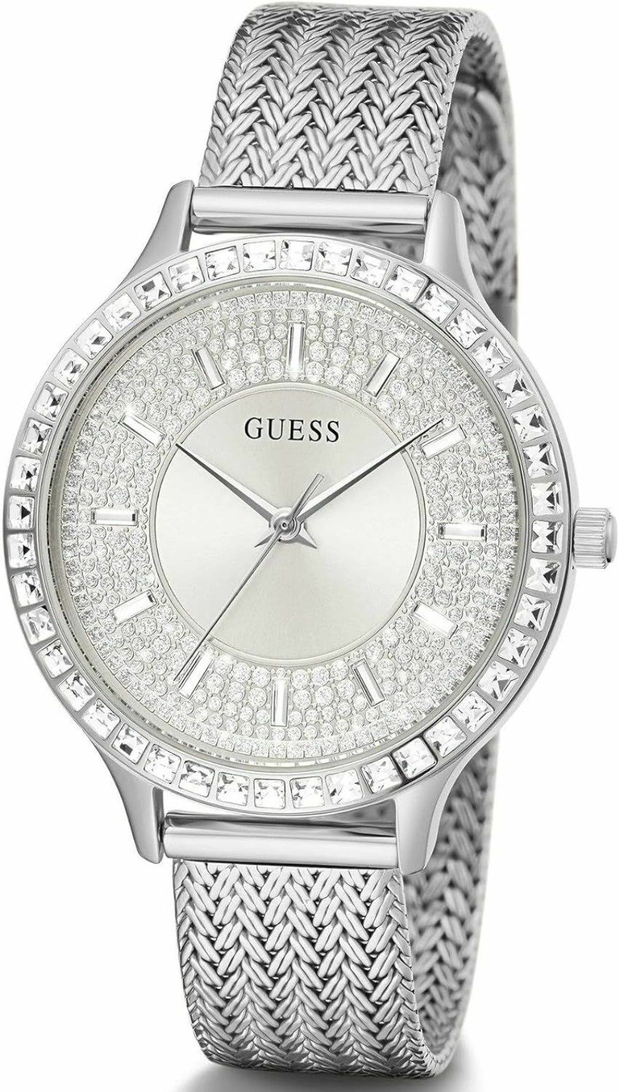 GUESS Guess Ladies Dress Herringbone Mesh 38Mm Watch Silver-Tone Stainless Steel Case & Bracelet Wholesale