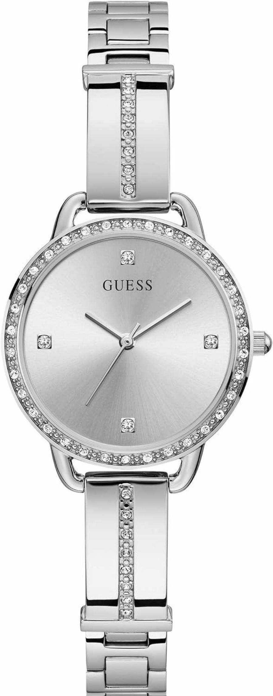 GUESS Guess 30Mm Watch - Gold-Tone Crystal Accented Petite Bangle Watch Hot