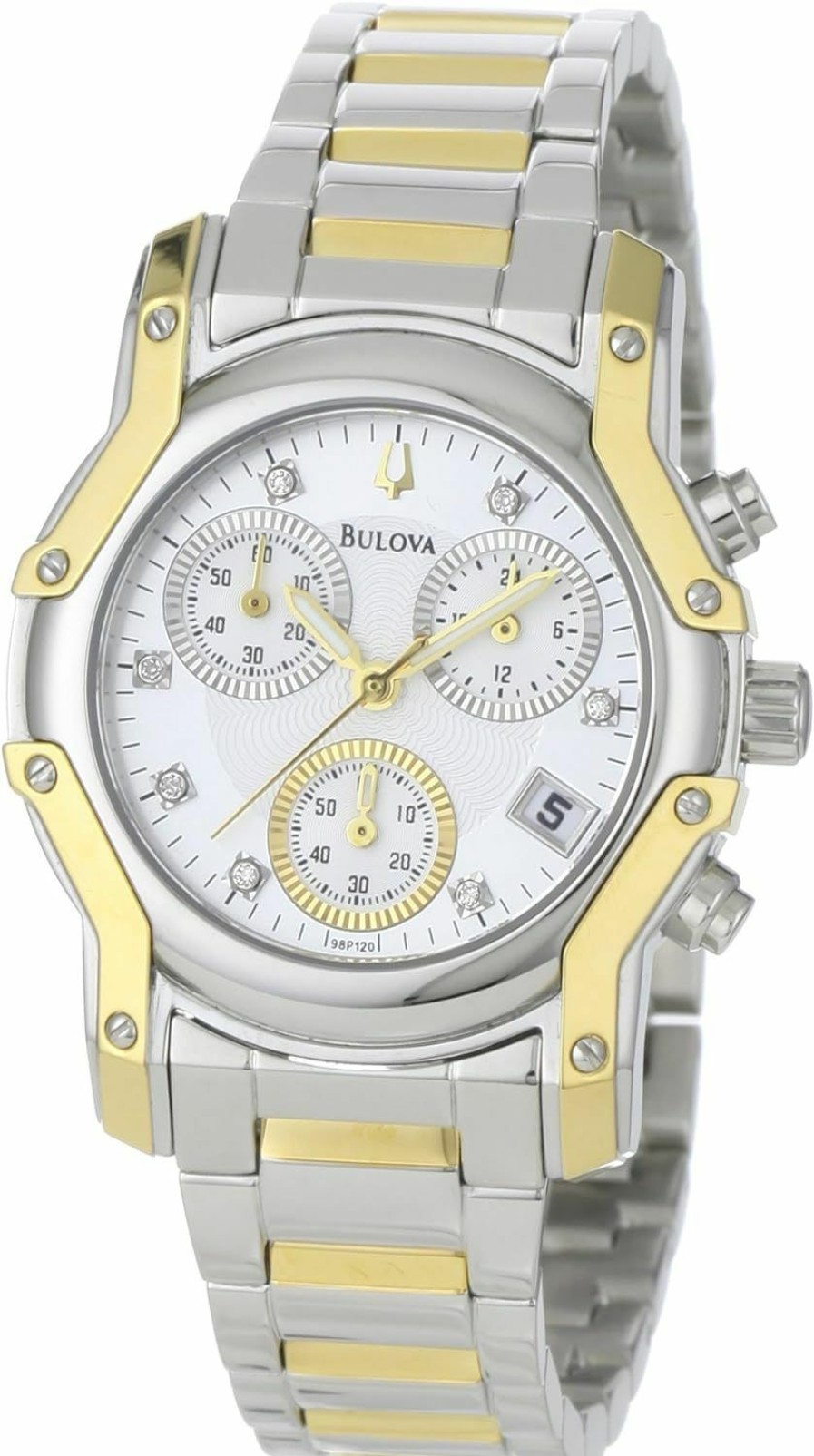 Bulova Bulova Women'S 98P120 Wintermoor Two-Tone Diamond Chronograph Watch Online