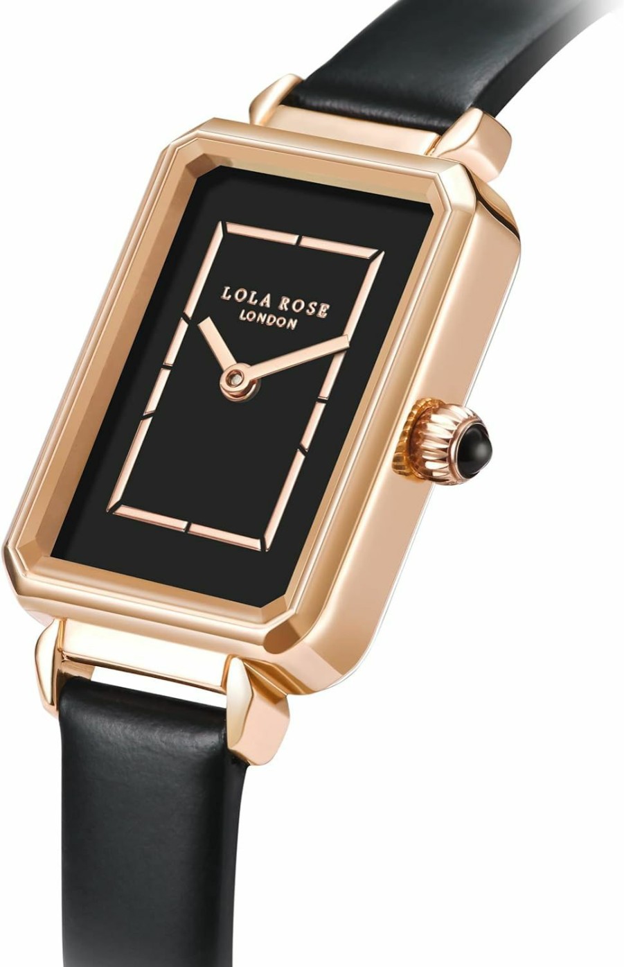 Lola Rose Lola Rose Women'S Black Onyx Watch With Black Leather Strap Online