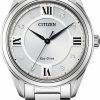 Citizen Citizen Ladies Eco-Drive Arezzo Diamond Stainless Steel Watch | 32Mm | Em0870-58A Hot