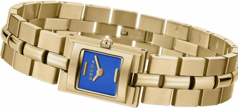 Breda Breda 'Relic' Gold And Metal Bracelet Watch, 16Mm New