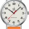 SHENGKE Shengke Sk Very Thin Fashion Scourer Watch For Healthcare Professionals, Nurses, Doctors, Students With Easy To Read Dial, Coloured Silicone Band Clearance