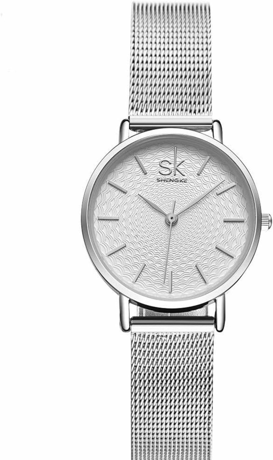 SHENGKE Shengke Simplicity Stylish Mesh Band Women Watch Elegant Mesh Band Women Watches Lady Casual Wristwatch Clearance