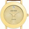 Armitron Armitron Women'S 75/2447 Diamond-Accented Leather Strap Watch New