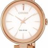 Citizen Citizen Eco-Drive White Dial Ladies Watch Em0639-81A Hot