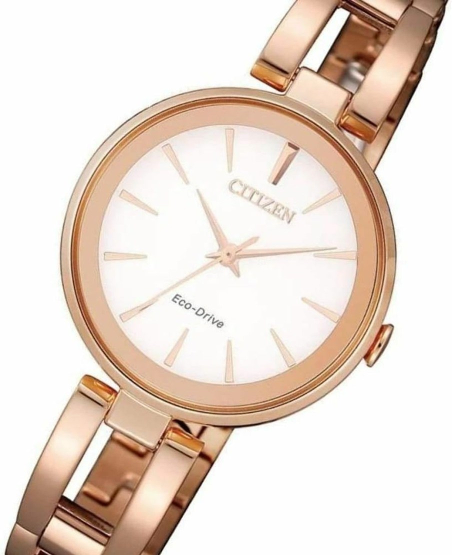 Citizen Citizen Eco-Drive White Dial Ladies Watch Em0639-81A Hot