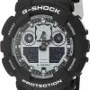 Casio Casio G-Shock Ga-100Bw-1A White And Black Series Luxury Watch - Black/One Size New