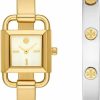 Tory Burch Tory Burch Tbw7257 Cream Dial Gold Tone Stainless Steel Bracelet Band With Two Tone Bracelet Band Phipps Watch Women'S Gift Set Hot