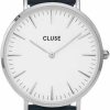 CLUSE Cluse Women'S La Boheme 38Mm Blue Leather Band Metal Case Quartz White Dial Analog Watch Cl18216 Best