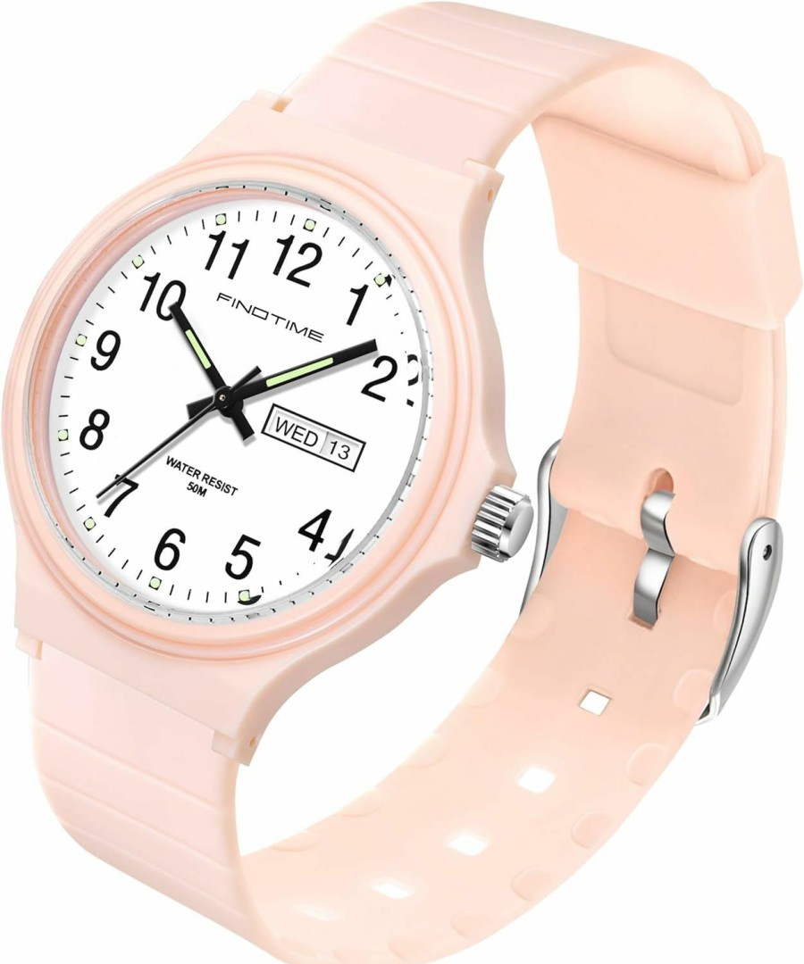 findtime Women'S Watch Waterproof Ladies Watches Sport Wrist Watch Nurse Analog Simple Minimalist Casual Watch Dress Wristwatch With Day Date White Black Pink Gold Green Purple Online