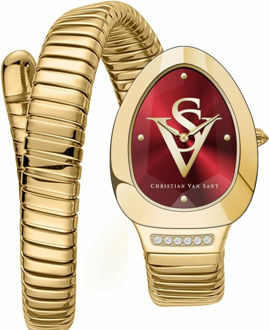 Christian Van Sant Christian Van Sant Women'S Naga Red Dial Watch // Cv0873 Clearance