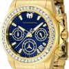 TechnoMarine Technomarine Manta Chronograph Gmt Quartz Blue Dial Ladies Watch Tm-222027 Hot