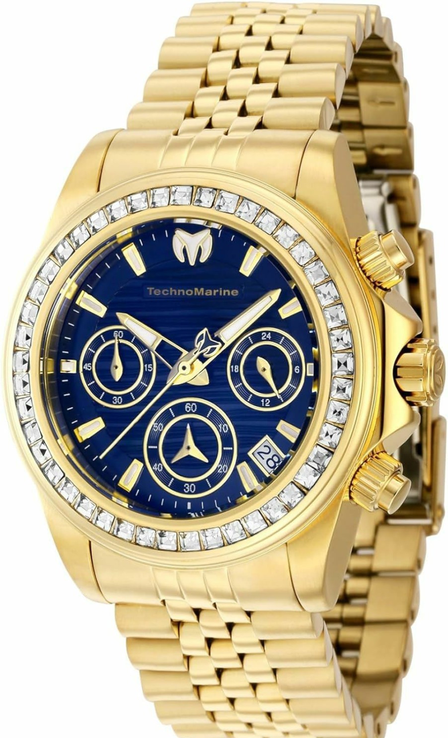 TechnoMarine Technomarine Manta Chronograph Gmt Quartz Blue Dial Ladies Watch Tm-222027 Hot