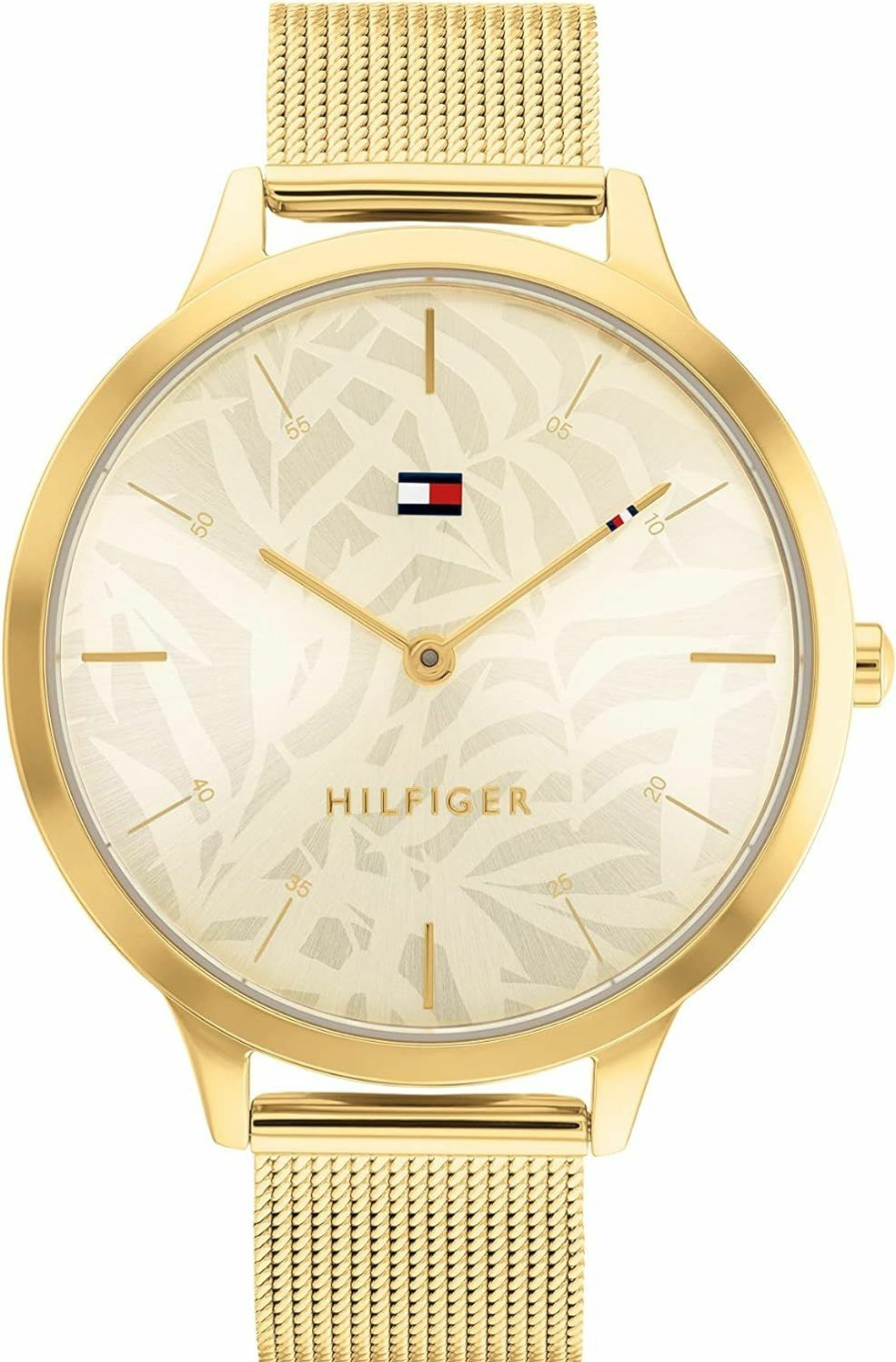 Tommy Hilfiger Tommy Hilfiger Women'S Quartz Stainless Steel And Mesh Bracelet Watch, Color: Light Champagne (Model: 1782494) Wholesale