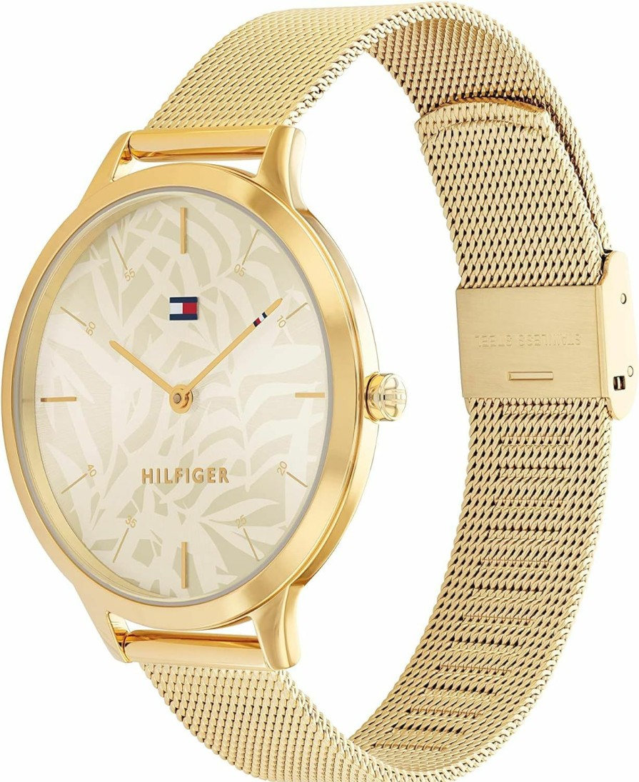 Tommy Hilfiger Tommy Hilfiger Women'S Quartz Stainless Steel And Mesh Bracelet Watch, Color: Light Champagne (Model: 1782494) Wholesale