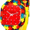 origset Origset Women Watch Square 24 Hour 3-Hand Easy To Read Time For Nurse Medical Students Teachers Doctors Colorful Water Proof New