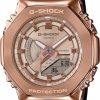 G-Shock G-Shock Ladies' Casio Rose Gold-Tone Metal Covered Octagonal Black Resin Band Watch Gms2100Pg-1A4 Wholesale