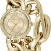 KENDALL + KYLIE Kendall + Kylie Ladies Quartz Movement Chunky Chain Watch With Matching Chunky Bracelet Set Hot