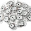 Geneva 10 Mix Silver Tone Geneva Elite Watch Faces For Beading, Loops And Battery Included New