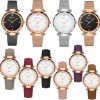 yunanwa Yunanwa 10 Pack Wholesale Women'S Watches Classic Business Rose Stainless Steel Rhinestone Inlaid Wristwatches Geneva Relogio New