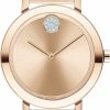 Movado Movado Bold 3600824 Evolution Women'S Ionic Plated Carnation Gold Steel Case And Bracelet Color: Rose Gold New