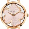 Ted Baker Ted Baker Ladies Stainless Steel Rose Gold Chain Bracelet Watch (Model: Bkplis3019I) Hot