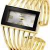 Weicam Women Luxury Cuff Bracelet Rectangular Dial Hollow Analog Quartz Wrist Watch For Ladies Hot