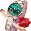 OLEVS Olevs Women Watches Rose Gold Elegant Dress Ladies Watch Diamond Ceramic Quartz Date Waterproof Luminous Female Wrist Watches Valentine'S Day Present Online