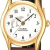 Casio Casio Womens Brown Leather Analog Watch Ltp1094Q-7B9 Wholesale