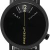 Projects Watches Projects Watches Mens Analog 40Mm Wrist Watch Past, Present & Future Black Mesh Watch Japanese Quartz - Water Resistant Up To 30 Meters Wholesale