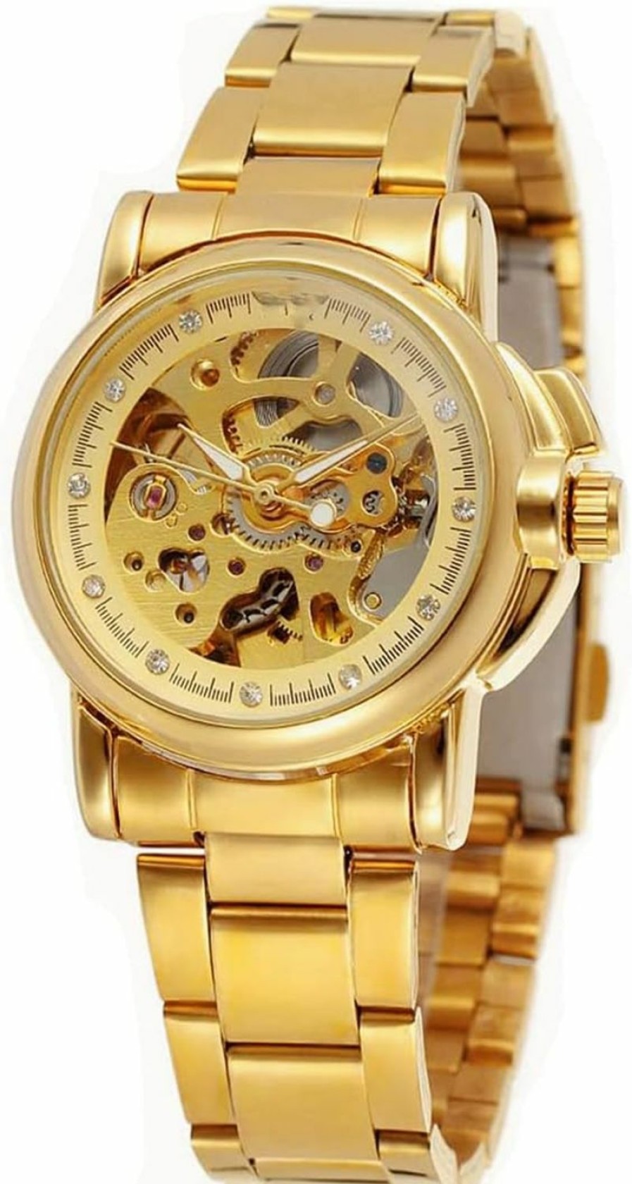 SENRUD Senrud Luxury Women Automatic Watch Ladies White Leather Waterproof Automatic Mechanical Skeleton Watch Wholesale