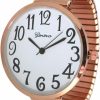 Unknown Geneva Super Large Stretch Watch Clear Number Easy Read (Rose Gold) Best