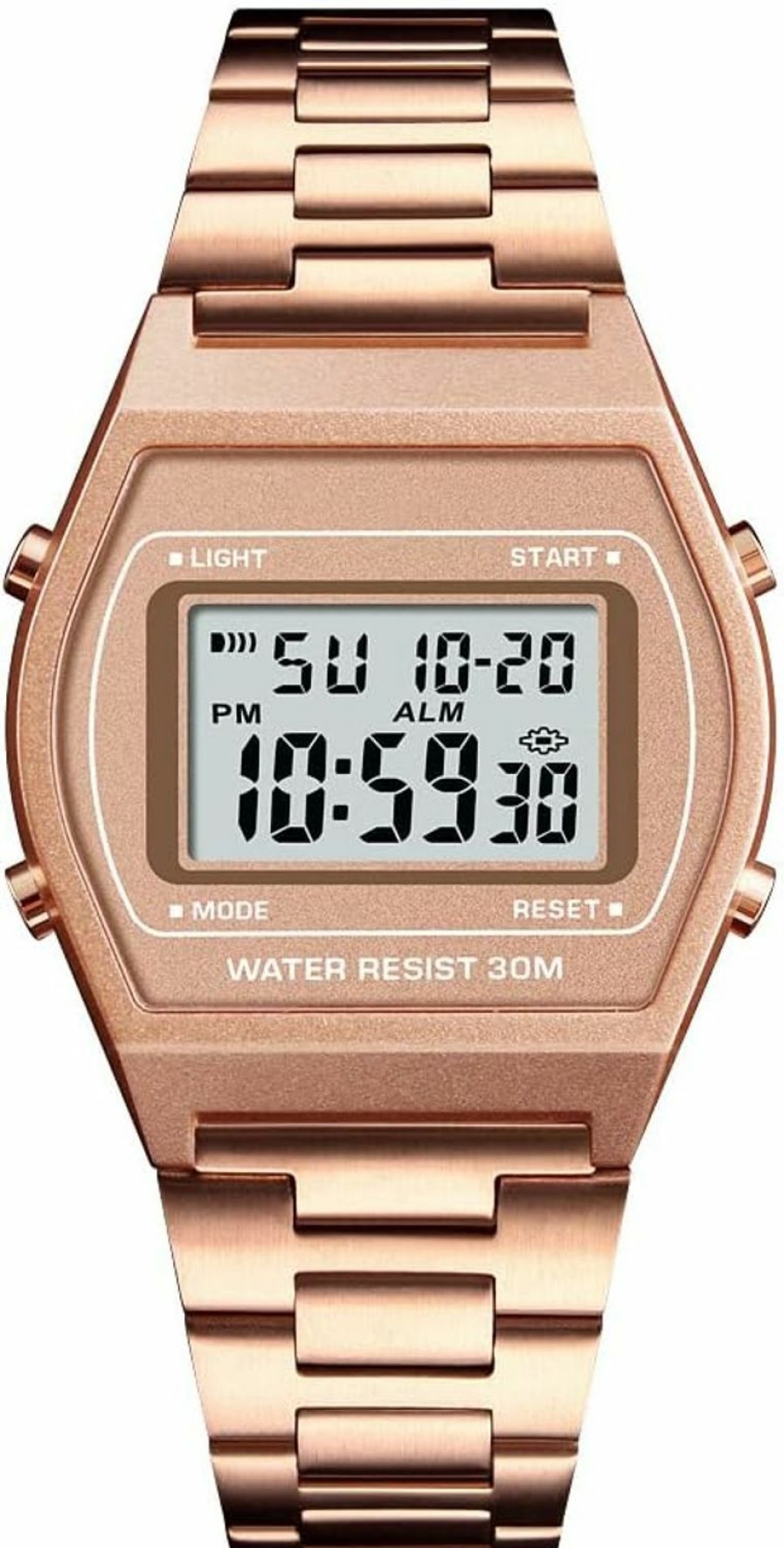 TOOCAT Toocat Rose Gold Watch For Women, Fashion Simple Ladies Led Digital Watch Stainless Steel Band Square Electronic Wrist Watch For Girls Online