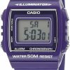 Casio Casio W-215H-6 Men'S Digital Quartz Watch With Resin Strap, Purple/Grey, Bracelet Online