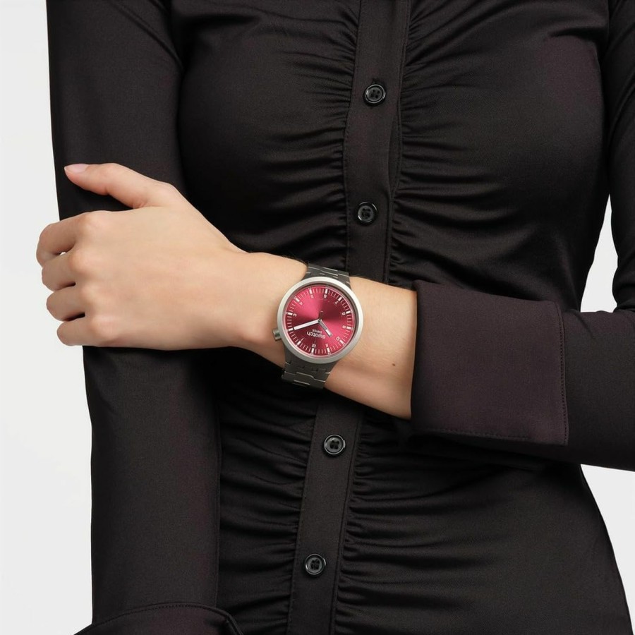 Swatch Swatch Uni Dress Red Stainless Steel Quartz Big Bold Irony Forest Scarlet Shimmer Hot