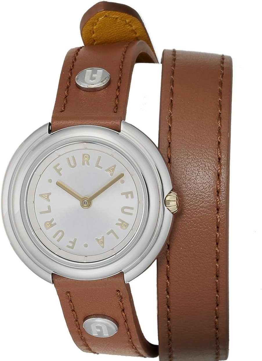 Furla Furla Icon Shape Brown Genuine Leather Strap Watch (Model: Ww00031005L1) Best