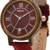 Zeitholz Zeitholz Wooden Watch Women, Wooden Watch, Gifts, Analog Watch, Date, New Rosenbach Collection 36Mm, Natural Wood, Japanese Quartz Movement, Leather Strap. Hot